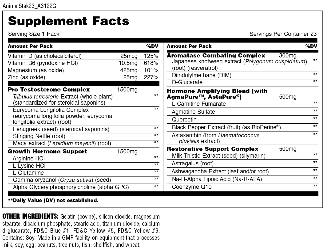 nutrition facts
