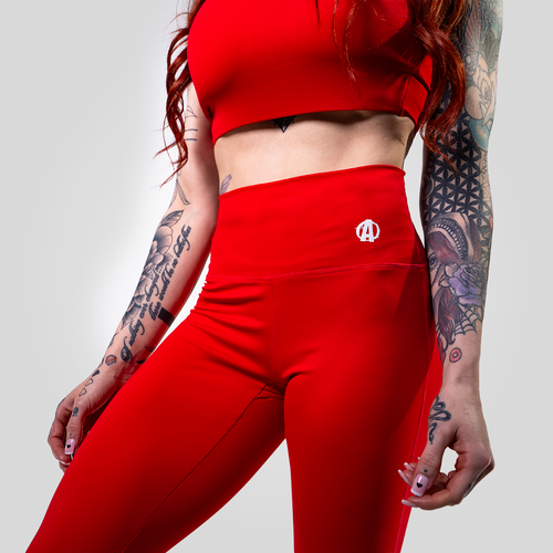 Animal Women's Performance Red Leggings